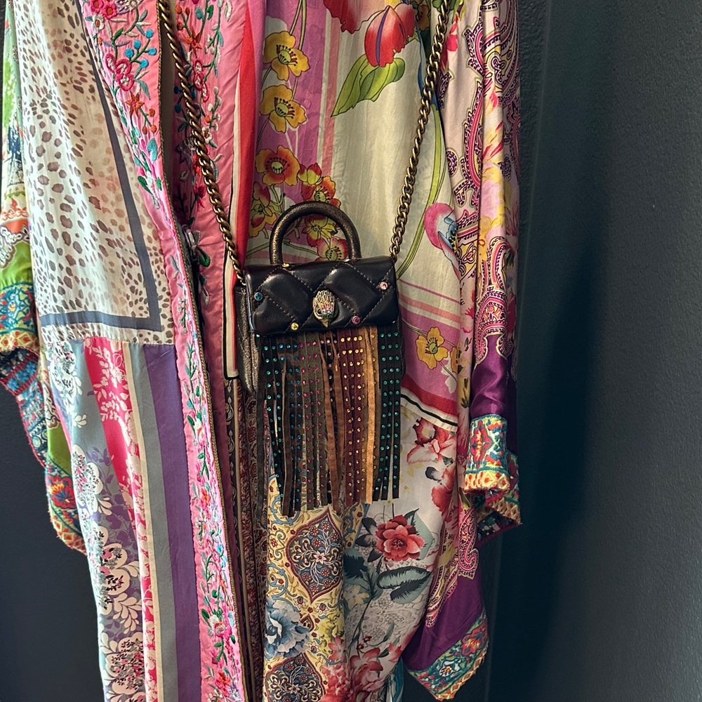 Kurt Geiger Mini Bag with Multicolor Fringe NWT comes with tags & dust bag boho - Picture 8 of 11